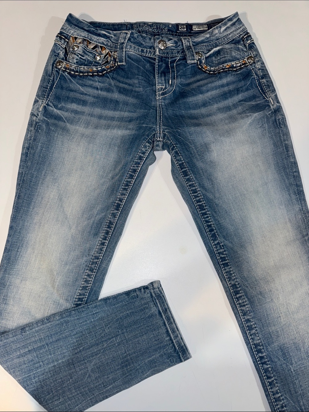 Women’s Miss Me Easy Ankle Skinny light blue Jeans size 26